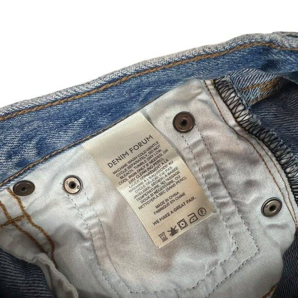 Denim Forum The Boyfriend High Rise Loose Jeans Size 23 Button Fly 9 Yrs Blondie - Picture 9 of 13